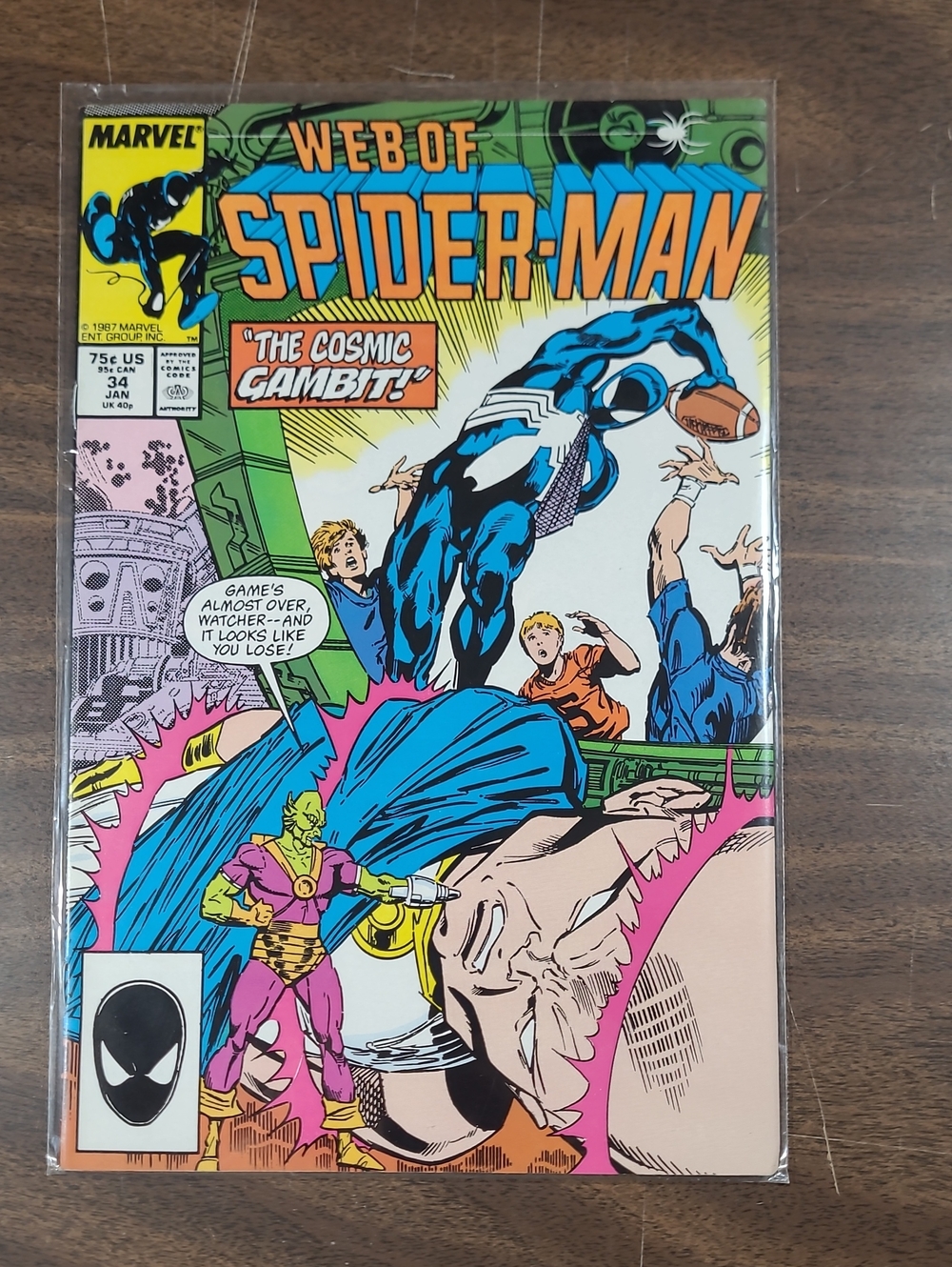 Marvel Web of Spider-Man Comic Book #34 January 1987 Bagged